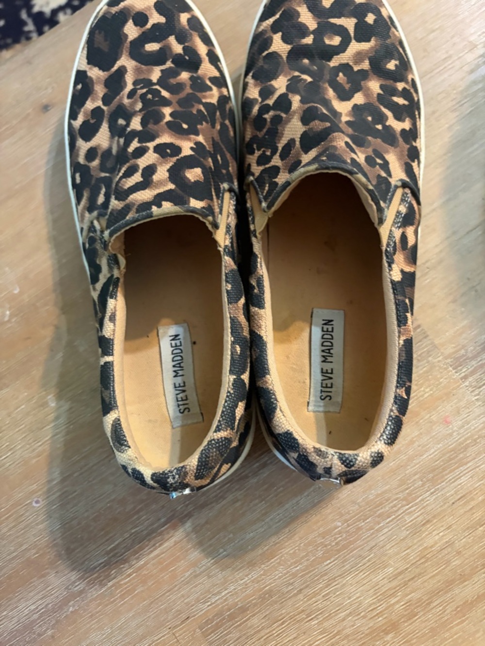 Steve Madden Leopard Print Slip-On Sneakers - Tan/Black - Picture 4 of 5